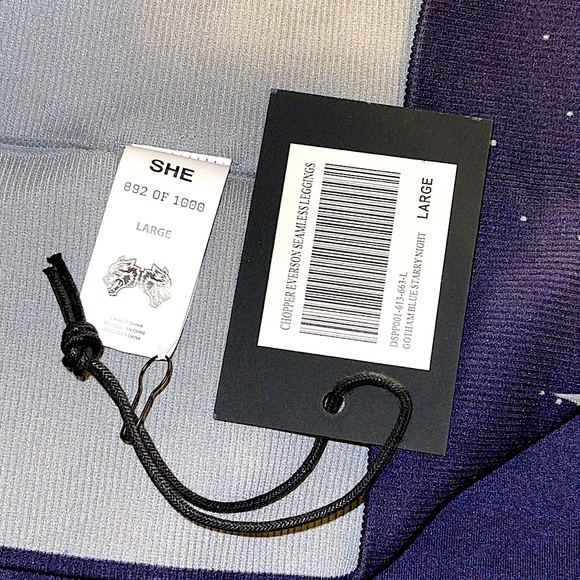 DARC SPORT CHOPPER EVERSON SEAMLESS LEGGINGS IN GOTHAM BLUE STARRY NIGHT -Size L - Picture 5 of 5